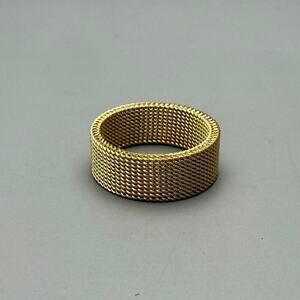 Y2K Vintage Gold Laced Ring 2000s Style Unisex Jewelry Brand New